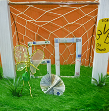 Geburtstagspräsent -Fussballtor- © Barbaras Dekoservice