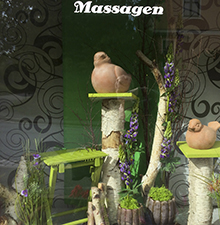 Schaufensterdekoration mit Blumen © Barbaras Dekoservice