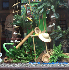 Schaufensterdekoration -Dschungel- © Barbaras Dekoservice