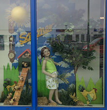 Schaufensterdekoration -Urlaub auf dem Bauernhof- © Barbaras Dekoservice