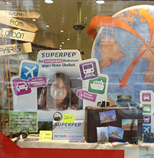 Schaufensterdekoration -Reisezeit- © Barbaras Dekoservice