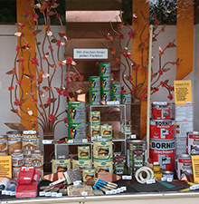 Herbstliche Schaufensterdekoration © Barbaras Dekoservice