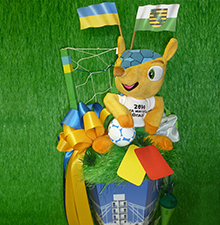 Zuckertüte mit WM-Maskottchen © Barbaras Dekoservice