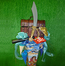 Zuckertüte mit Schatztruhe © Barbaras Dekoservice