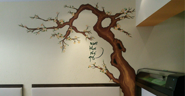 Wandmalerei in einem Büroraum © Barbaras Dekoservice