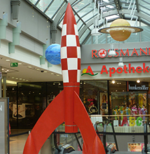 Centerdekoration mit Rakete © Barbaras Dekoservice