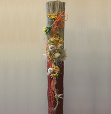 Gesteck mit Zwiebelzopf © Barbaras Dekoservice