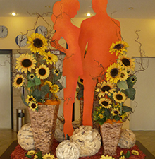 Innendekoration mit Sonnenblumen © Barbaras Dekoservice