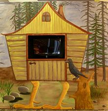 Wandmalerei -Haus der Baba Jaga- © Barbaras Dekoservice