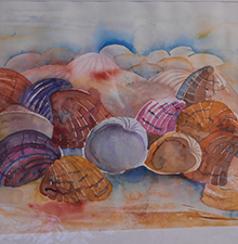 Wandmalerei -Muscheln- © Barbaras Dekoservice