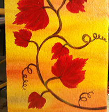 Wandmalerei -Weinlaub- © Barbaras Dekoservice